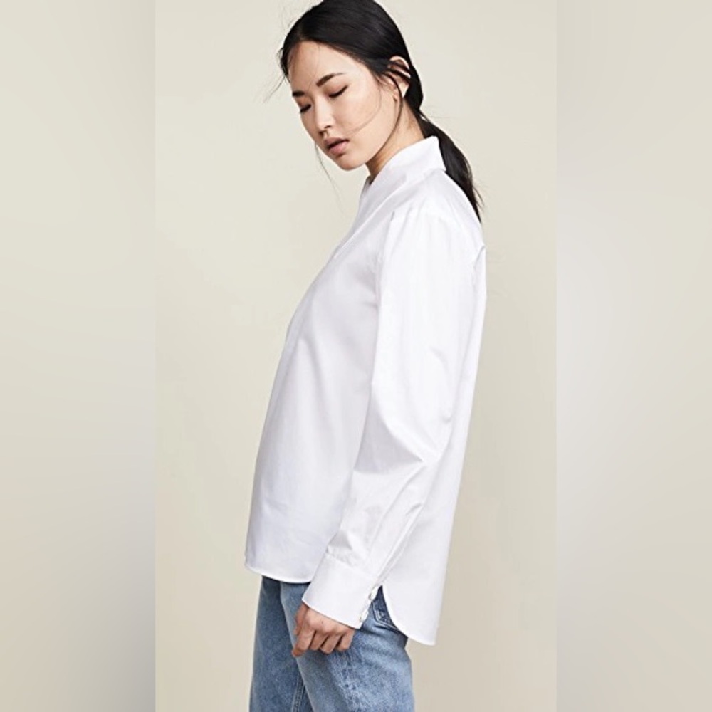 NEW Tibi Front Zip Tech Poplin Shirt (size M) - Picture 4 of 10